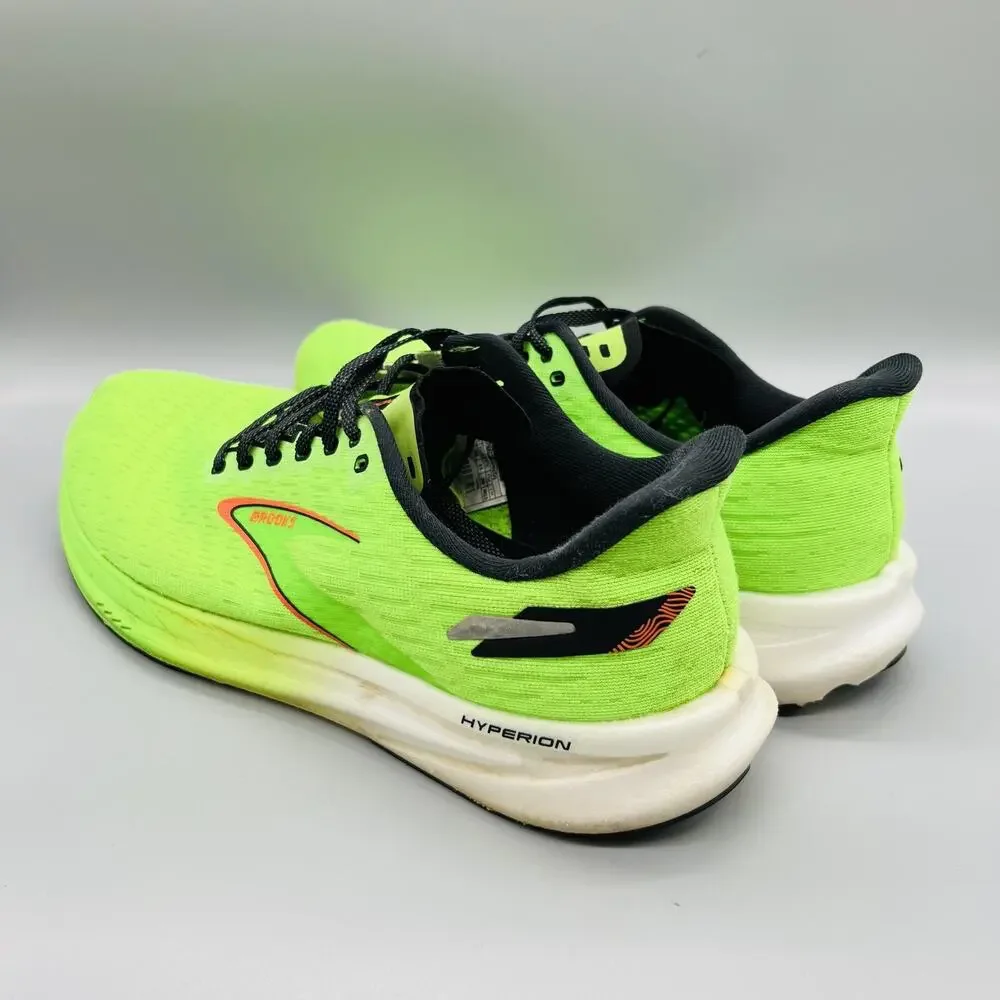 Brooks Shoes Mens 12 Green Mesh Hyperion Road Running Athletic Sneakers Comfort